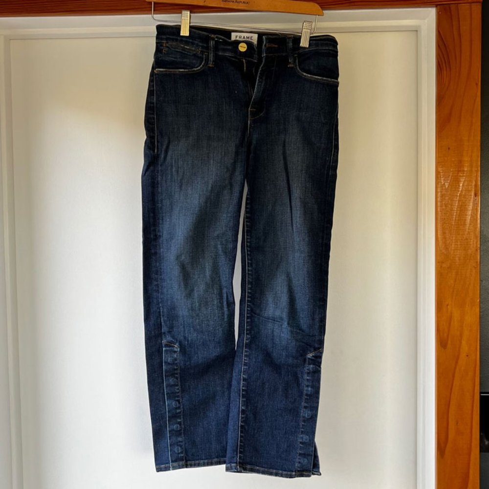 FRAME | Le High Straight Cropped Jeans